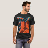 T-shirt Two Figures Contemplating an Abstract Cosmic Scene (Devant entier)