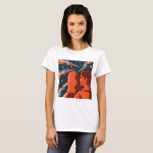 T-shirt Two Figures Contemplating an Abstract Cosmic Scene (Devant entier)