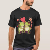 T-shirt Two Frogs Valentines Day Love On Couple Frog  (Devant)