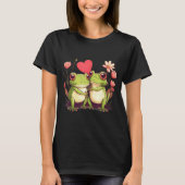 T-shirt Two Frogs Valentines Day Love On Couple Frog  (Devant)