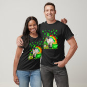 T-shirt Two Gnomes And Siamese Wearing Patrick's Day Hat S (Unisexe)