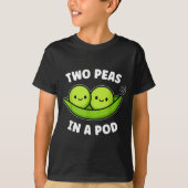 T-shirt Two Peas In A D Cute Kawaii Funny  (Devant)