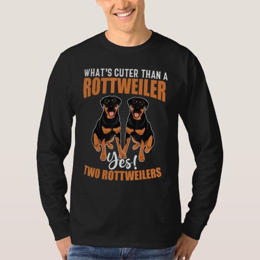 T-shirt Two Rottweilers Rottweiler Dog (Devant)