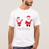 T-shirt Two Santa Claus characters standing (Devant)