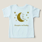 T-shirt Two The Moon 2nd Birthday Toddler (Design Recto)
