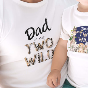 T-shirt Two Wild, Jungle Safari 2e anniversaire papa
