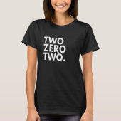 T-shirt TWO ZERO TWO Area Code 202 District of Columbia Wa (Devant)