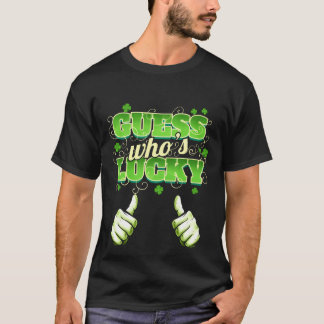 T-shirt Twohumps Montrant Devinez Qui a de la Chance Sur l