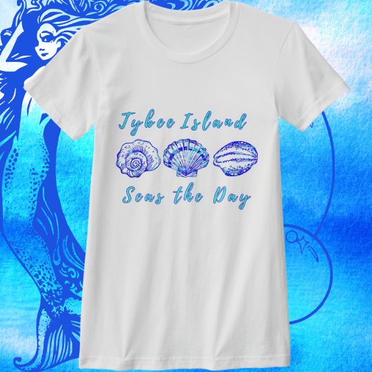 T-shirt Tybee Island Georgia Seas Day Joli Seashell