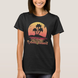 T-shirt Tybee Island Georgia Sunset Sea Beach Retro