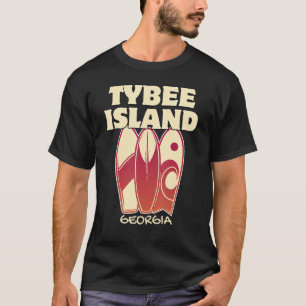 T-shirt TYBEE ISLAND GEORGIA Surf Vintage Surfboards Re