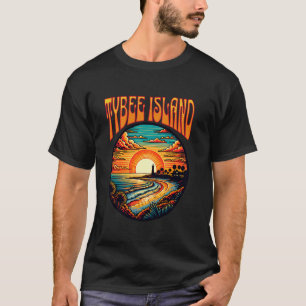 T-shirt Tybee Island Sunset Phare Iconique et littoral