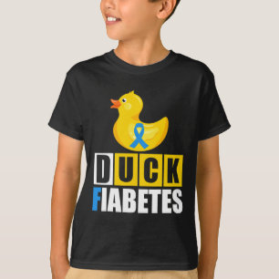 T-shirt Type 1 Diabète Canard Fiabète T1d Sensibilisation