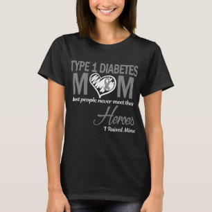 T-shirt Type 1 Diabète Maman J'ai levé la mienne