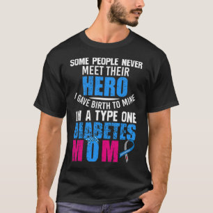 T-shirt Type 1 Diabète Mère Mère T1d Sensibilisation au di