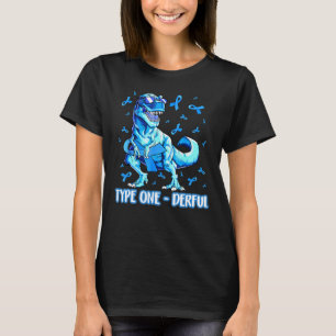 T-shirt Type 1 Sensibilisation au diabète Bleu Ruban T1d T