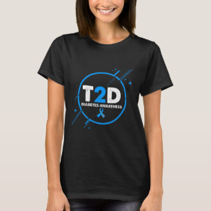 T-shirt Type 2 Sensibilisation au diabète Vintage Diabète