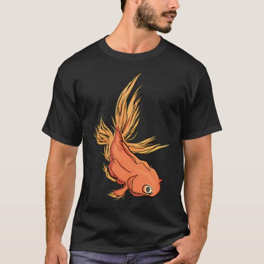 T-shirt type à poissons rouges (Devant)
