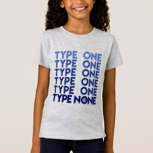 T-Shirt Type Aucun [bleu/gris] (Devant)