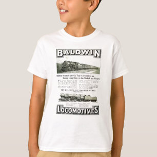 T-shirt Type de montagne de locomotive à vapeur de Baldwi