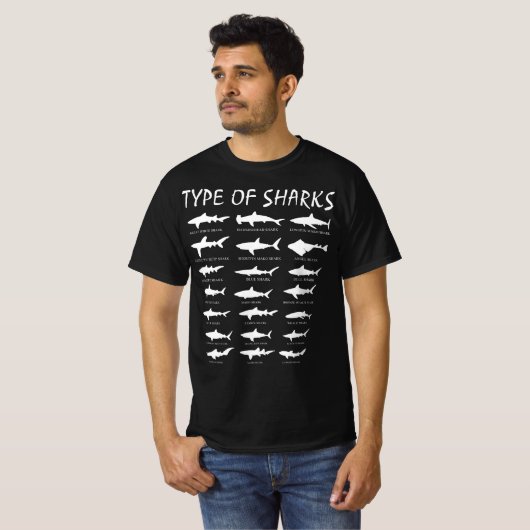 T-shirt type de requins (Devant entier)