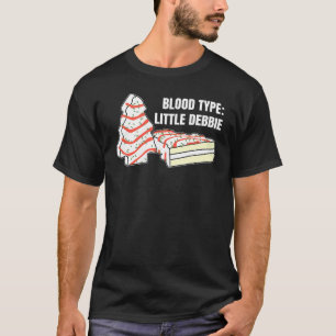 T-shirt Type de sang Little Debbie Christmas Cake Inspiré