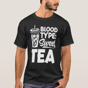 T-shirt Type de sang Thé sucré Thé vert Thé noir Thé noir