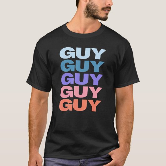 T-shirt Type de texte répété moderne (Devant)