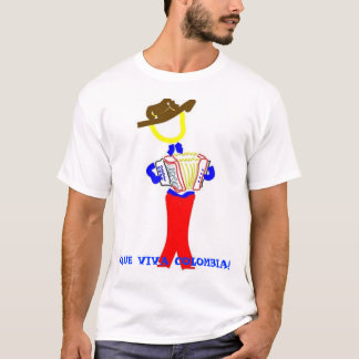 T-shirt type de vallenato, VIVAT COLOMBIE de QUE !