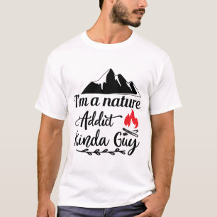 T-shirt Type drôle accro à la nature et à l'art des mots