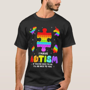 T-shirt Type Pop Coloré It Fidget Toys Sensibilisation sur