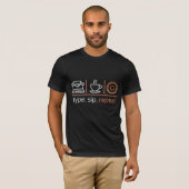 T-shirt Type. Sip. Recommencer. (Devant entier)