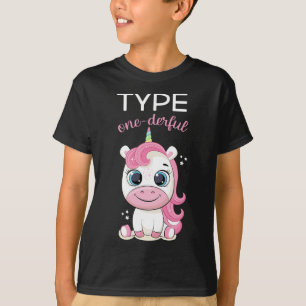 T-shirt Type Un Dérivé Sensibilisation au diabète T1d Dia 
