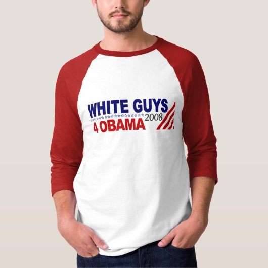T-shirt Types blancs 4 Obama (Devant)