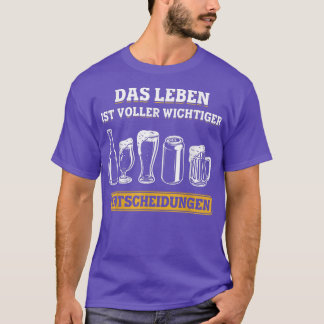 T-shirt Types De Bières La Vie D'Alcool Est Pleine De Choi