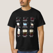 T-shirt Types de café (Devant)