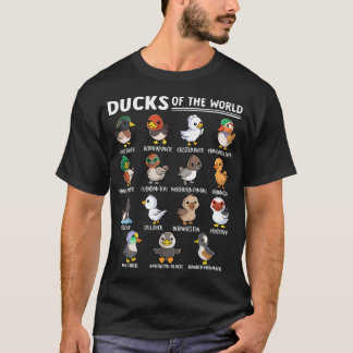 T-shirt Types de canards, oie mignonne, animaux éducatifs