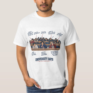 T-shirt Types de cours universitaires drôles "Jours d'univ