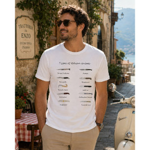T-shirt Types de Couteaux Italiens