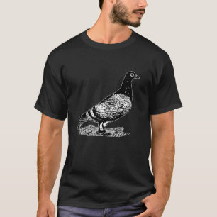 T-shirt Types de dessin de pigeon Homing Racing Pigeon Bir
