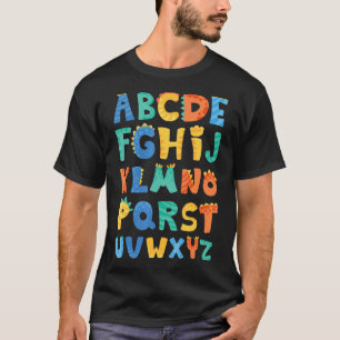 T-shirt Types De Dinosaures Alphabet A Z ABC Dino Identiqu