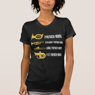 T-shirt Types De Joueur De La Corne Française Musicien De