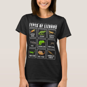 T-shirt Types de lézards Lizard Reptiles