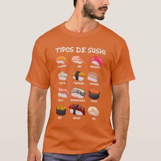 T-shirt Types de nourriture de sushi Japon nourriture Mang