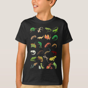 T-shirt Types de reptiles Cute Gecko Lizard