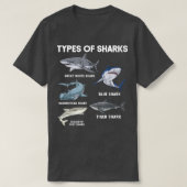 T-shirt Types de requins (Design devant)