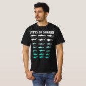 T-shirt types de requins (Devant entier)