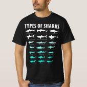 T-shirt types de requins (Devant)