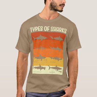 T-shirt Types De Requins