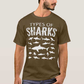 T-shirt Types De Requins